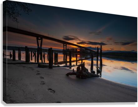 Sunset Bridge Canvas Print