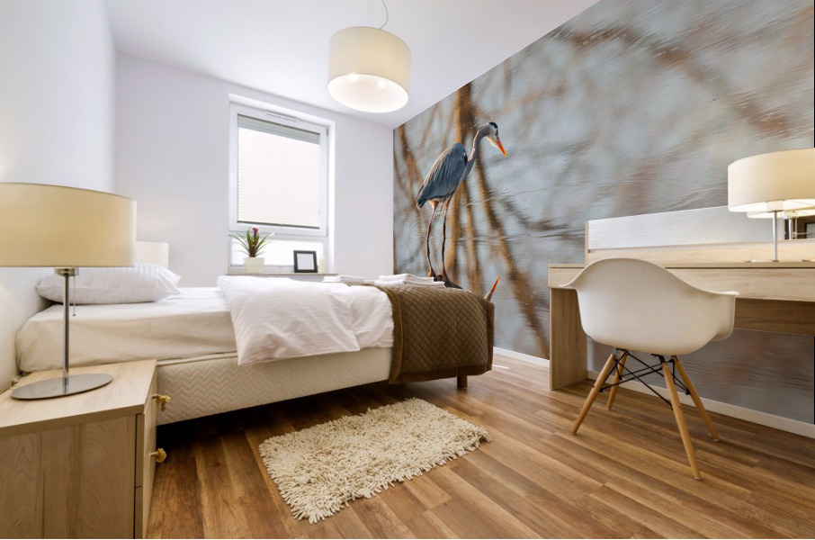 Great Blue Heron Mural print