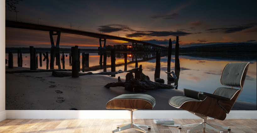 Sunset Bridge Wall Murals
