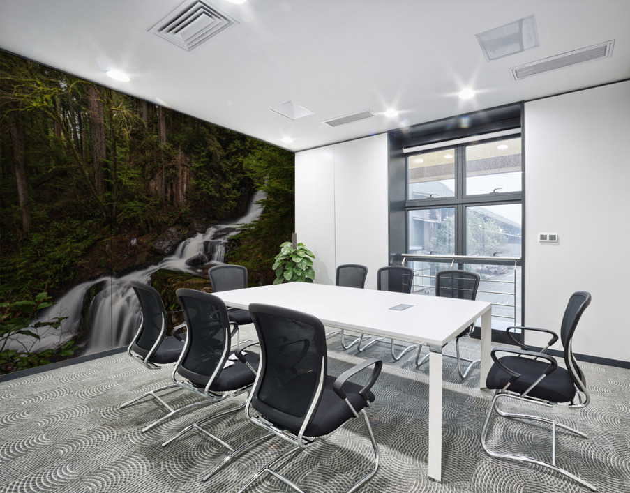 Forest Waterfall Wall Printing